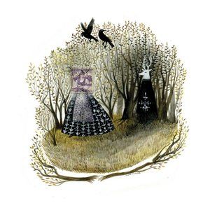 Art print "Woman and Spirit" by Diana Sudyka (11x14)
